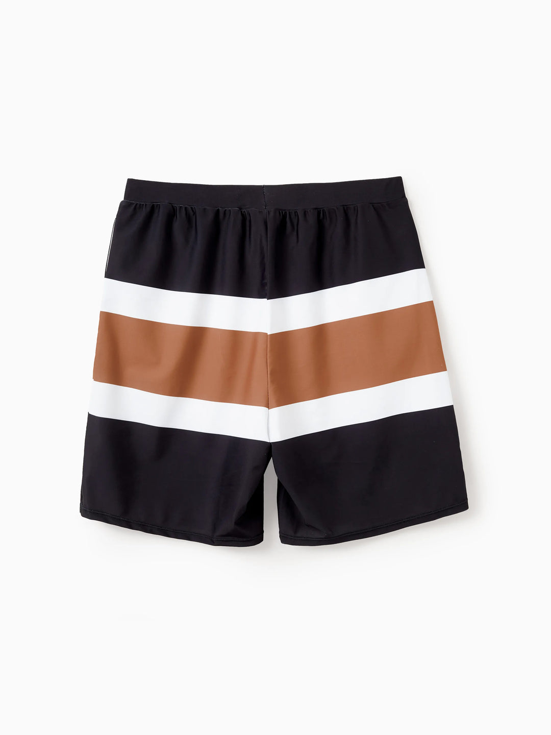 Familien-Matching-Badebekleidung mit Colorblock-Streifen – Bikini- und Badehosen-Set im Colorblock-Design.
