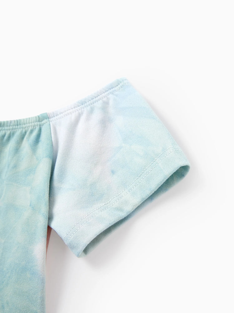 Mommy and Me Matching Tie Dye Dress Set for Women, Girls & Baby Romper
 Multi-color