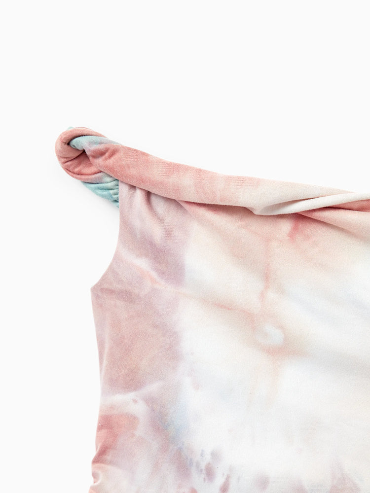 Mommy and Me Matching Tie Dye Dress Set for Women, Girls & Baby Romper
 Multi-color