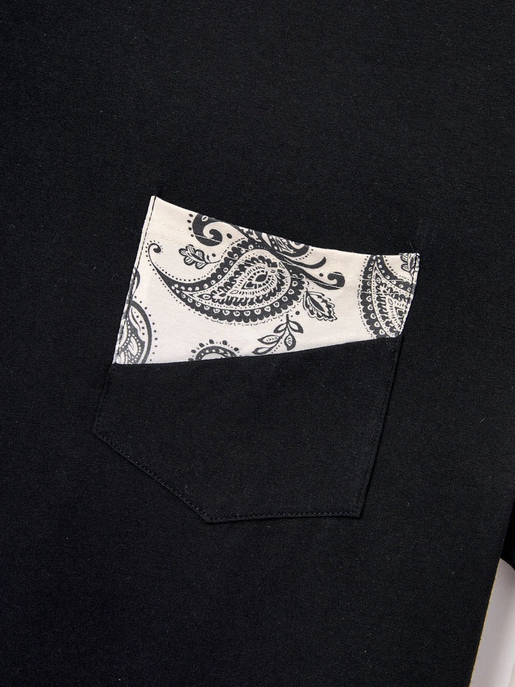 Daddy & Son Paisley Print Outfits Sleeveless Spaghetti Strap Dress & Cotton T-Shirt for Mom, Dad, & Kids Perfect for Family Outings & Photos Black