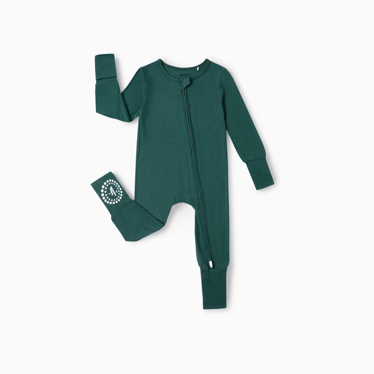 Bamboo Baby Boy/Girl 3-pack Animal Printed 2-Way Zip Onesies Anti Slip Long-sleeve Footie