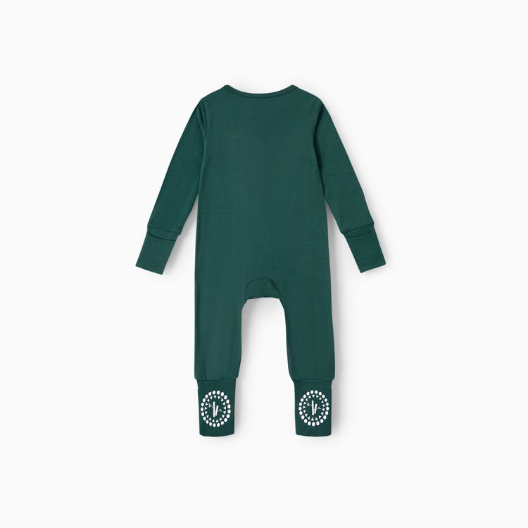 Bamboo Baby Boy/Girl 3-pack Animal Printed 2-Way Zip Onesies Anti Slip Long-sleeve Footie