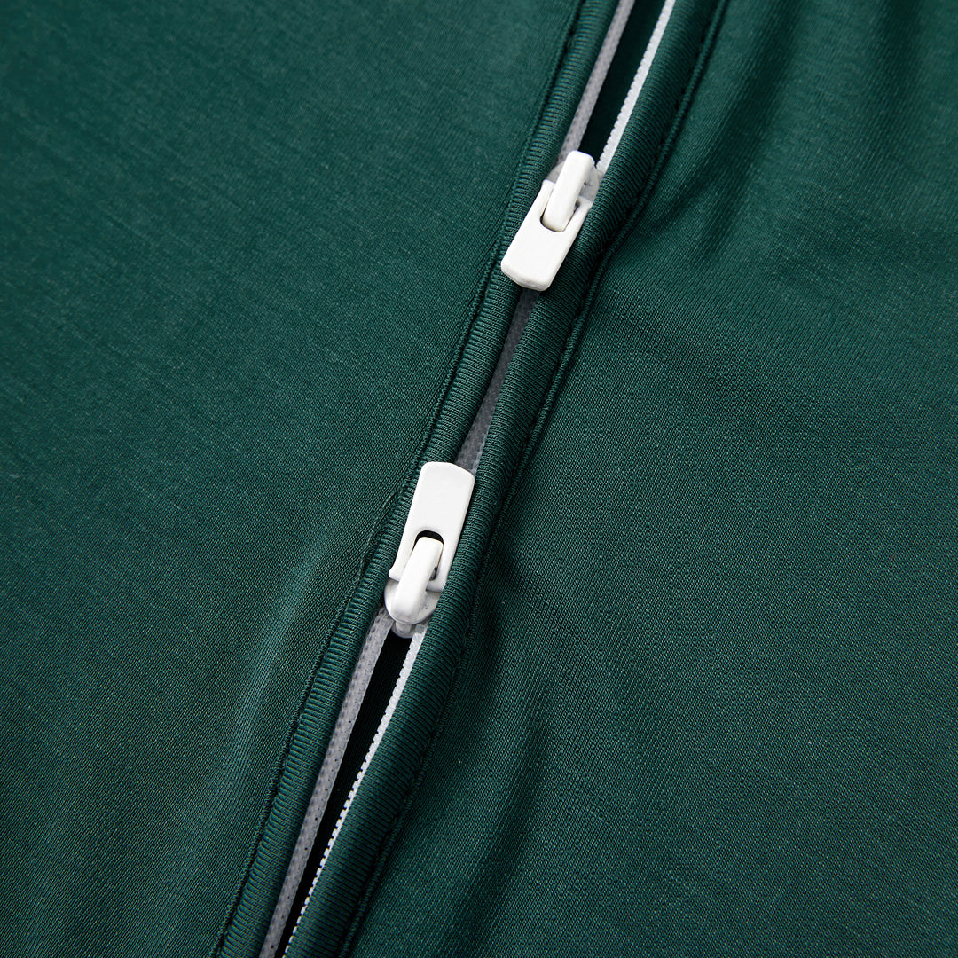 Bamboo Baby Boy/Girl 3-pack Animal Printed 2-Way Zip Onesies Anti Slip Long-sleeve Footie