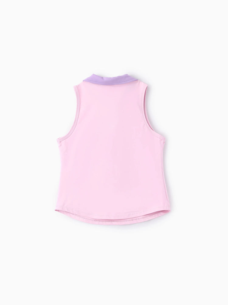 Toddler/Kid Girl 3pcs Sporty  Solid Color  Skirt Suit Light Pink