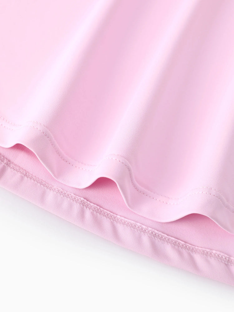 Toddler/Kid Girl 3pcs Sporty  Solid Color  Skirt Suit Light Pink