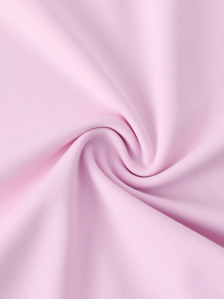 Toddler/Kid Girl 3pcs Sporty  Solid Color  Skirt Suit Light Pink