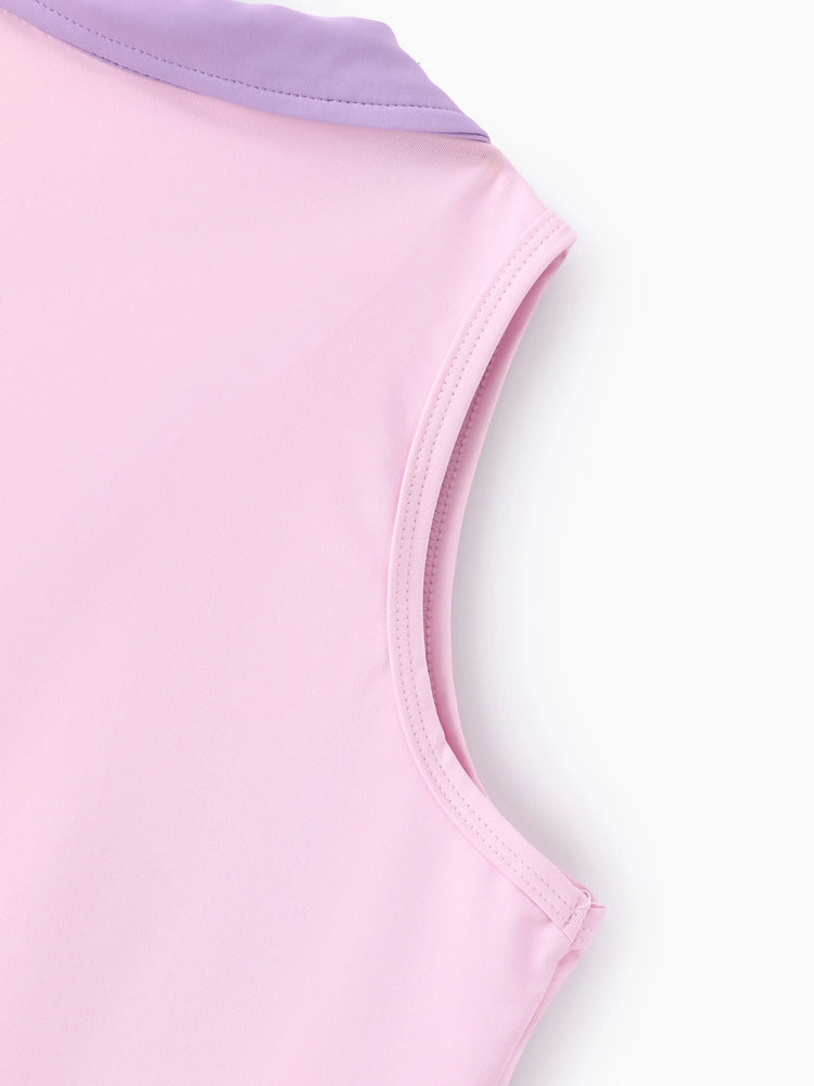 Toddler/Kid Girl 3pcs Sporty  Solid Color  Skirt Suit Light Pink