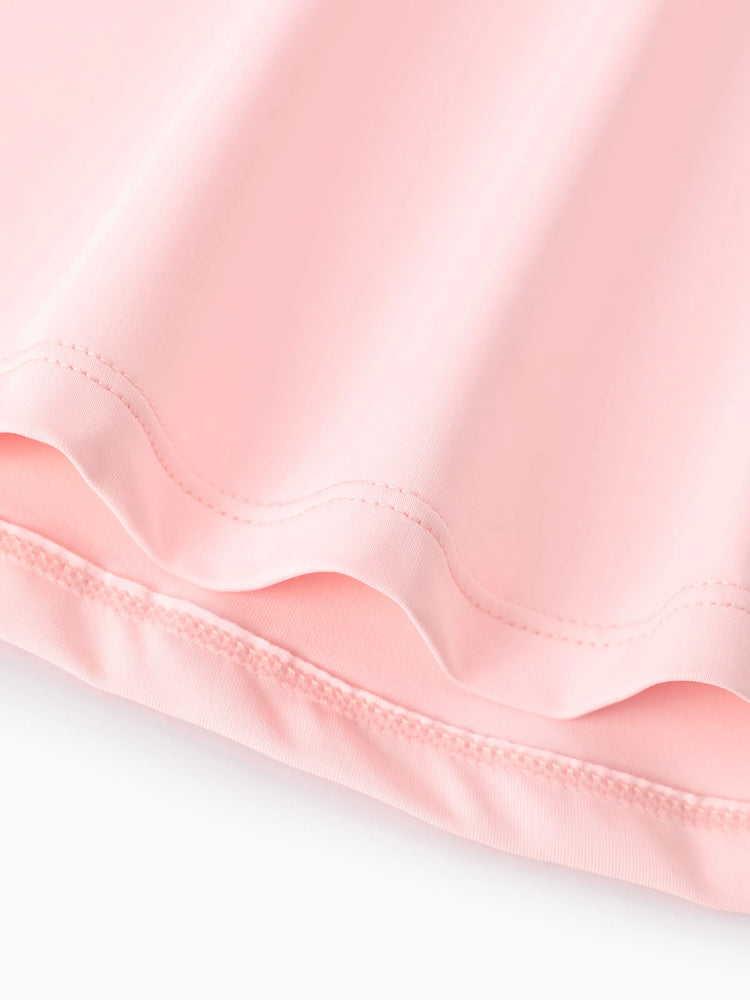 Toddler/Kid Girl 3pcs Sporty  Solid Color  Skirt Suit Pink