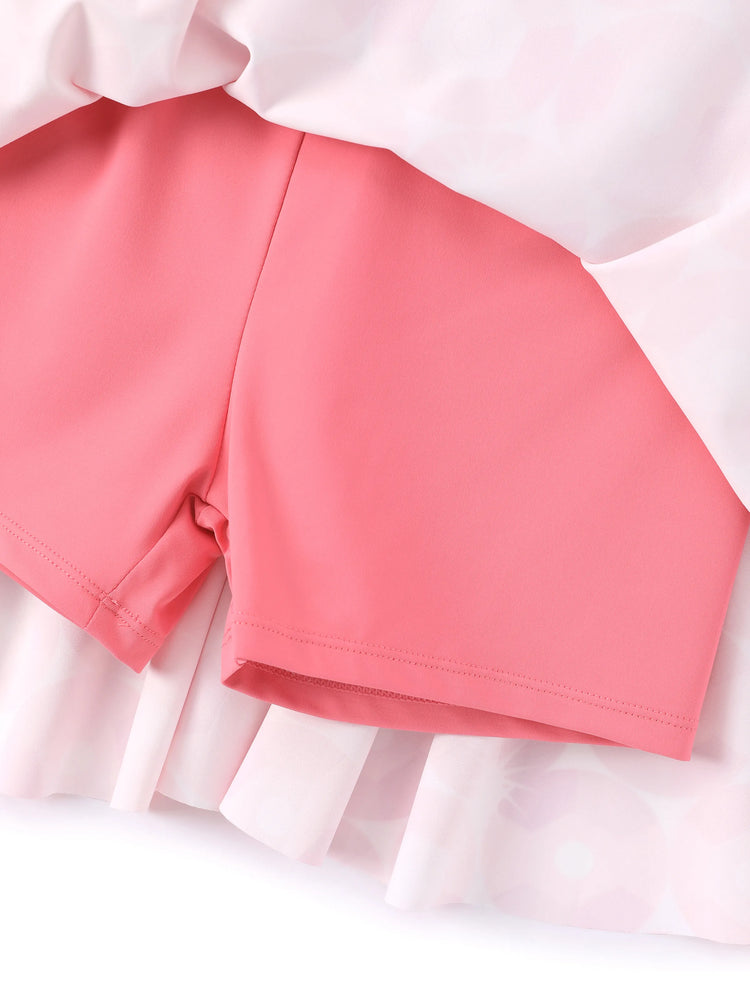 Toddler/Kid Girl 3pcs Sporty  Solid Color  Skirt Suit Pink