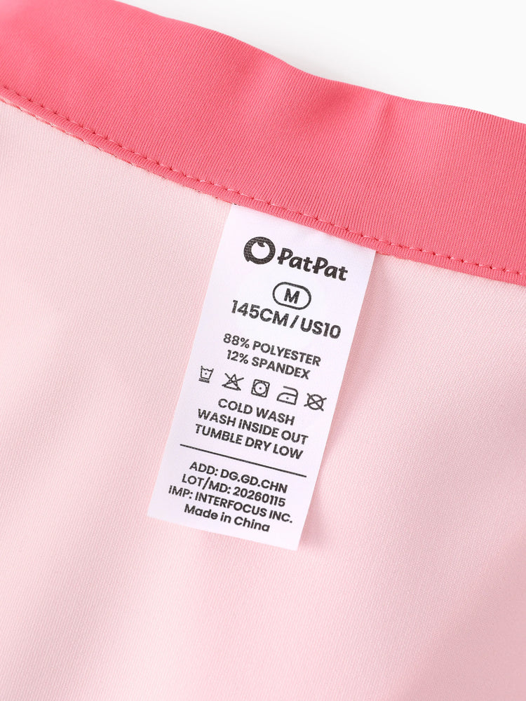 Toddler/Kid Girl 3pcs Sporty  Solid Color  Skirt Suit Pink