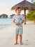 Ocean Vibes Toddler Boy Tropical Fish Top & Shorts Set Light Green