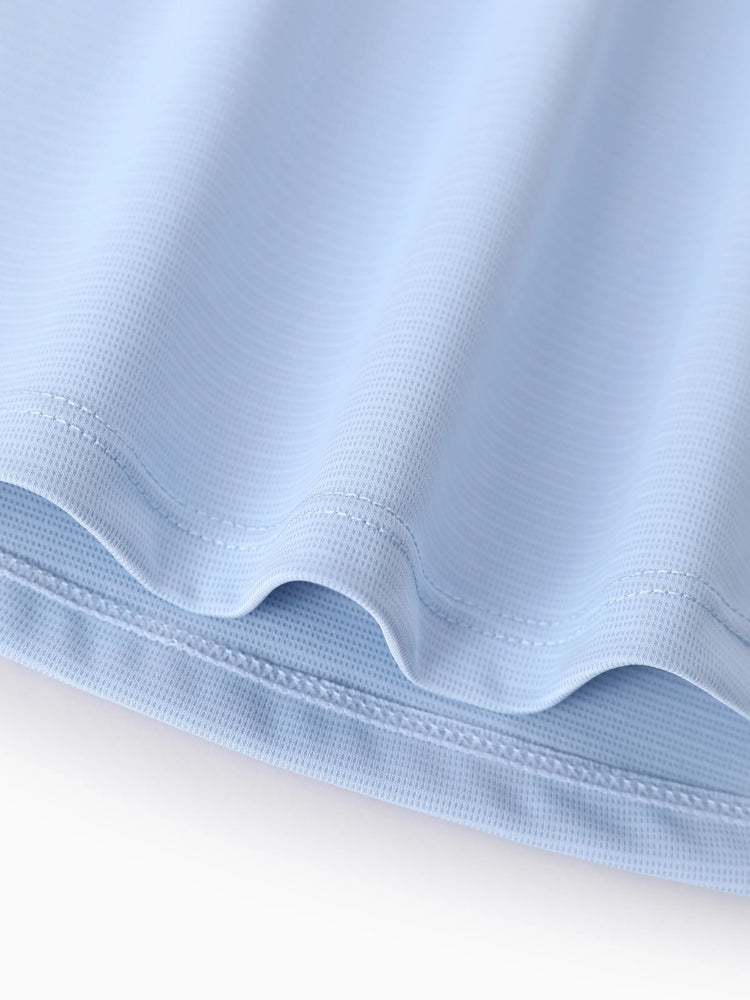 Toddler/Kid Girl 3pcs Sporty  Solid Color  Skirt Suit Light Blue