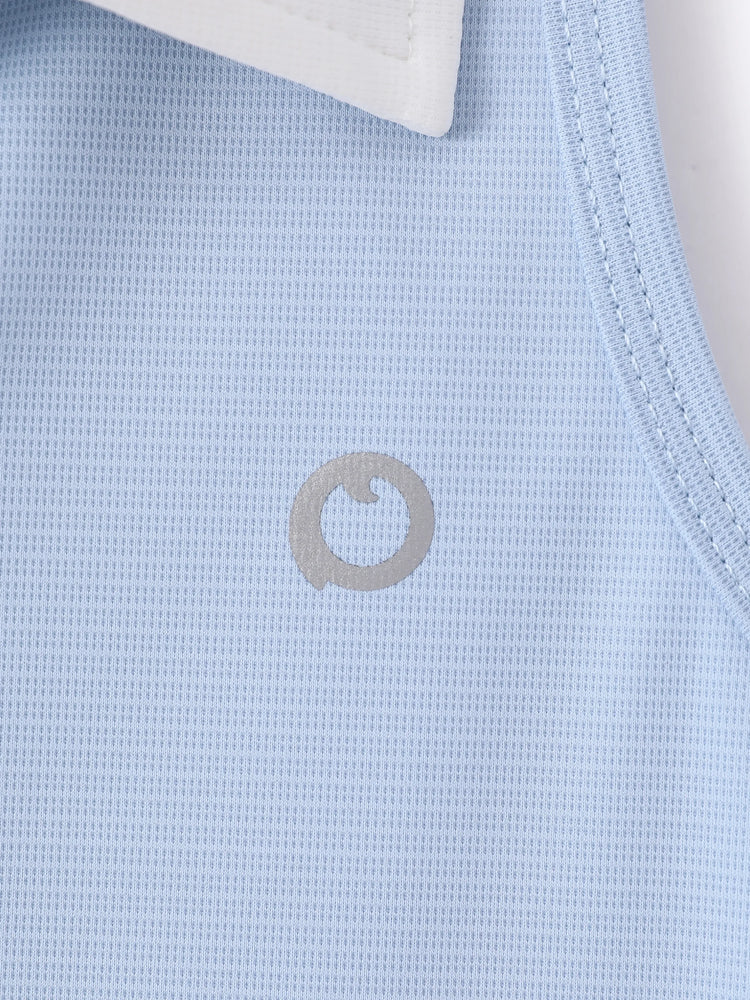 Toddler/Kid Girl 3pcs Sporty  Solid Color  Skirt Suit Light Blue