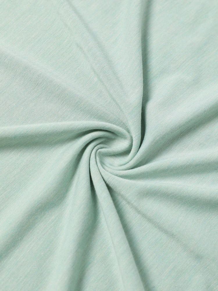 Newborn Bamboo Set for Mom & Baby Ultra Soft Bamboo Robe for Mom, Swaddle Blanket with Hat, Breathable & Gentle for Newborn Care Mint Green