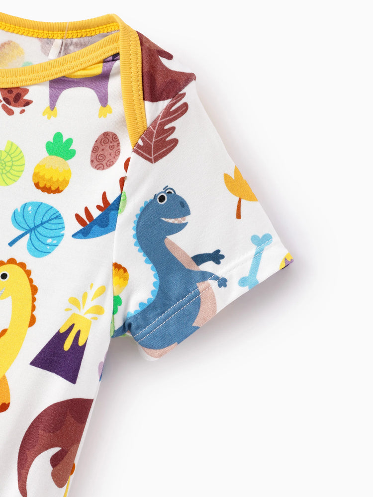 Bamboo Baby Boy/Girl 1pc Allover Print  Bodysuits  Color block