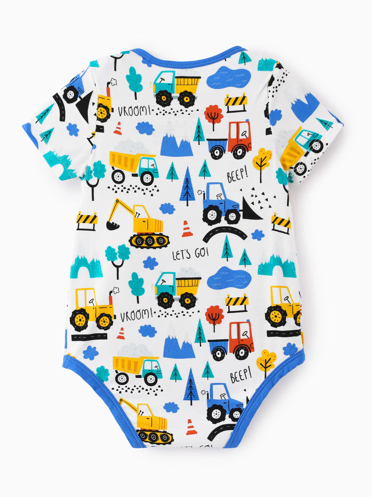 Bamboo Baby Boy/Girl 1pc Allover Print  Bodysuits  Royal Blue