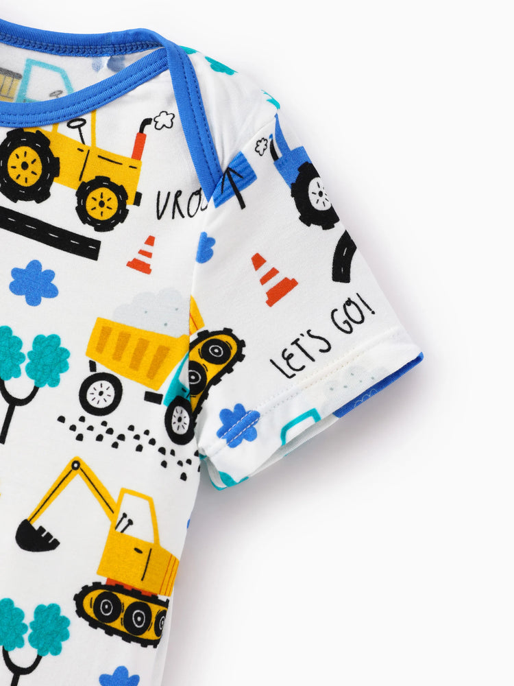 Bamboo Baby Boy/Girl 1pc Allover Print  Bodysuits  Royal Blue