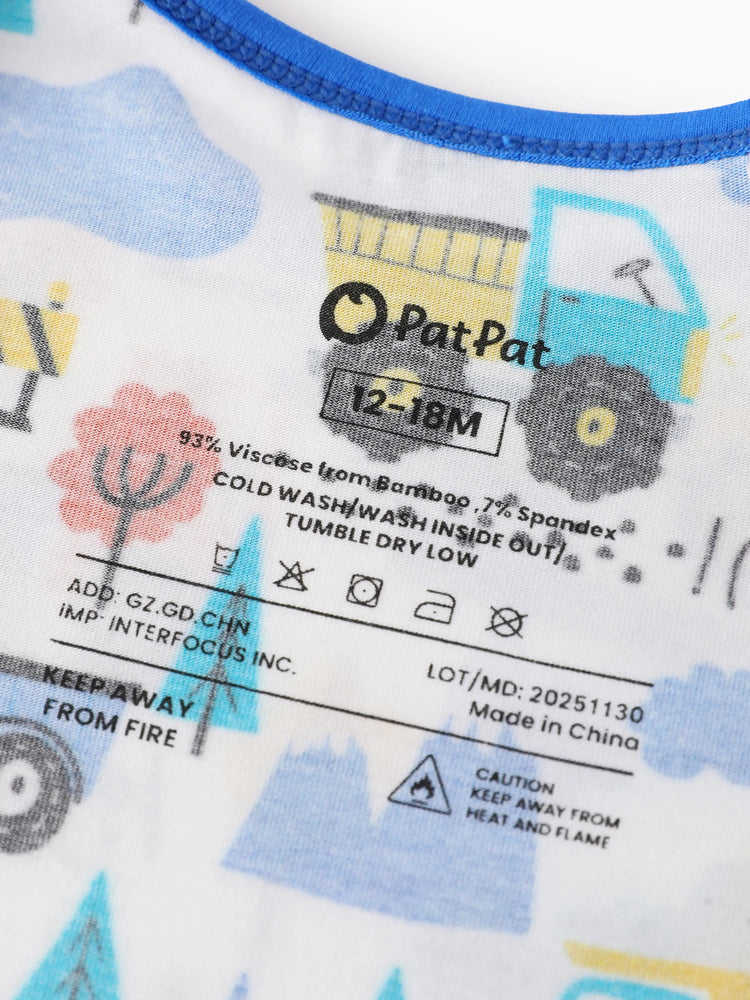 Bamboo Baby Boy/Girl 1pc Allover Print  Bodysuits  Royal Blue