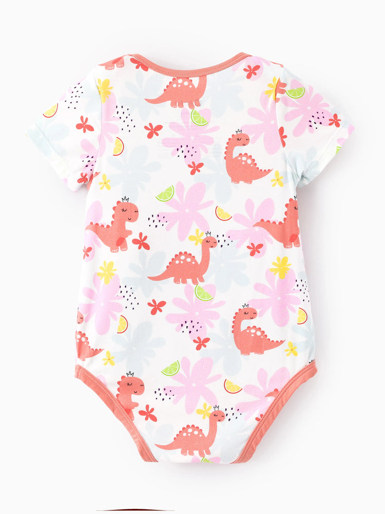 Bamboo Baby Boy/Girl 1pc Allover Print  Bodysuits  incarnadinepink