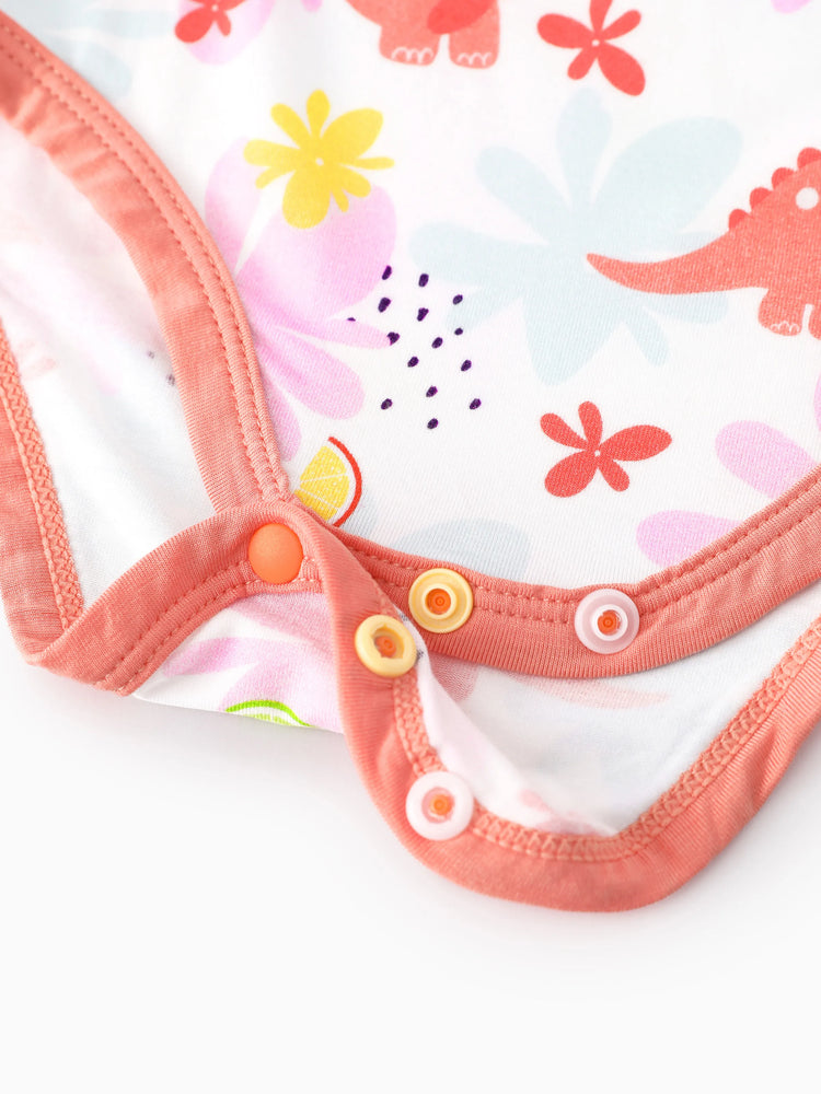 Bamboo Baby Boy/Girl 1pc Allover Print  Bodysuits  incarnadinepink