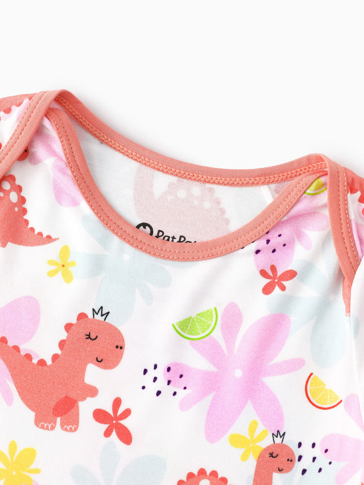 Bamboo Baby Boy/Girl 1pc Allover Print  Bodysuits  incarnadinepink
