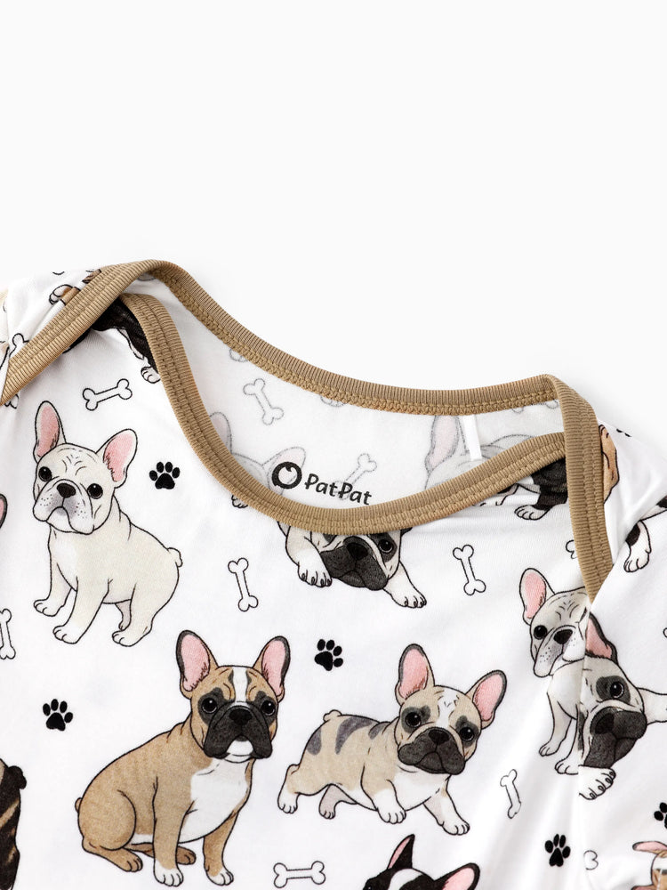 Bamboo Baby Boy/Girl 1pc Allover Print  Bodysuits  YellowBrown