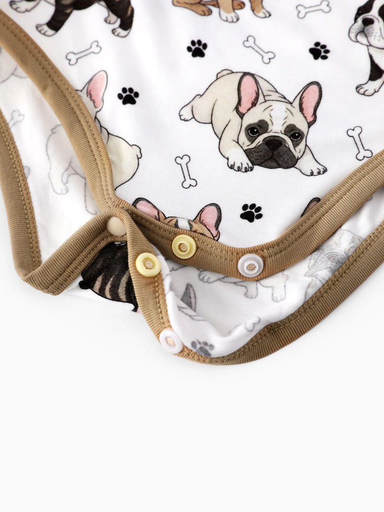 Bamboo Baby Boy/Girl 1pc Allover Print  Bodysuits  YellowBrown