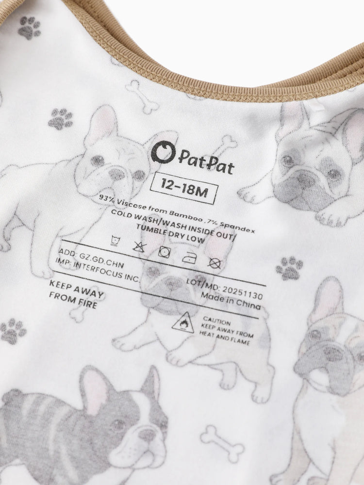 Bamboo Baby Boy/Girl 1pc Allover Print  Bodysuits  YellowBrown