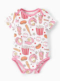 Bamboo Baby Boy/Girl 1pc Allover Print  Bodysuits  Pink
