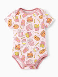 Bamboo Baby Boy/Girl 1pc Allover Print  Bodysuits  Light Pink