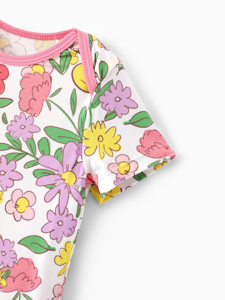 Bamboo Baby Boy/Girl 1pc Allover Print  Bodysuits  Multi-color