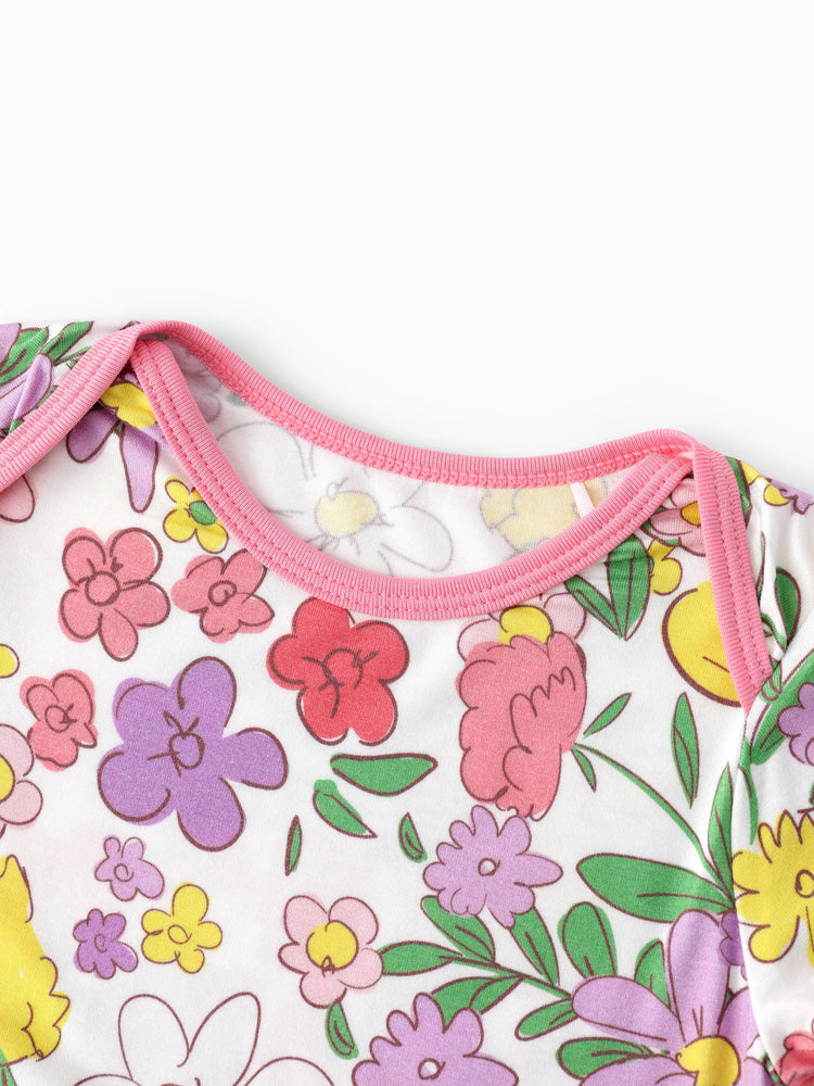 Bamboo Baby Boy/Girl 1pc Allover Print  Bodysuits  Multi-color