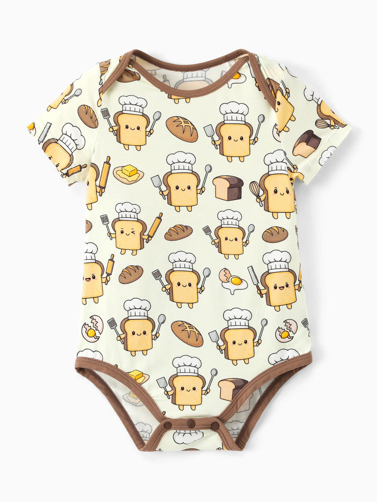 Bamboo Baby Boy/Girl 1pc Allover Print  Bodysuits  Khaki