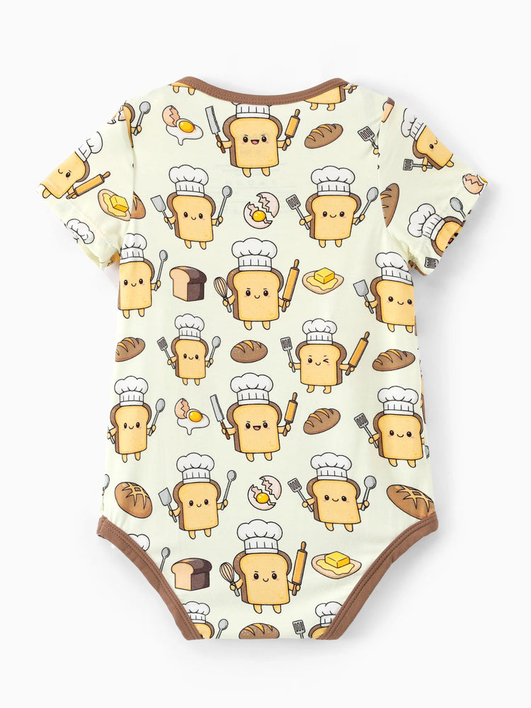 Bamboo Baby Boy/Girl 1pc Allover Print  Bodysuits  Khaki