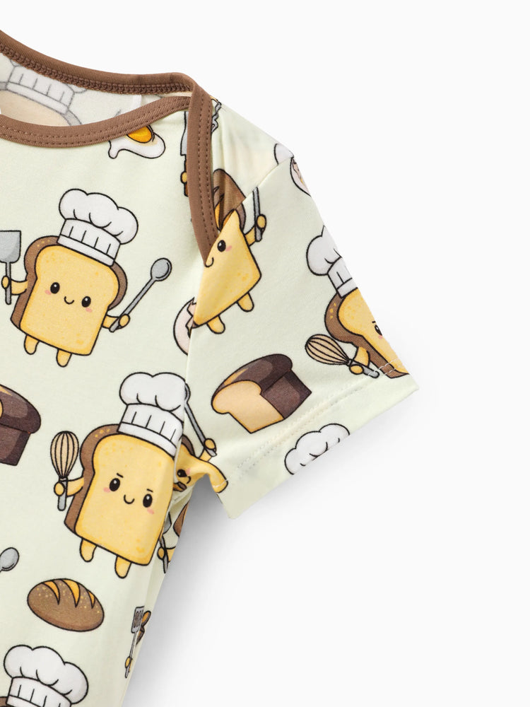 Bamboo Baby Boy/Girl 1pc Allover Print  Bodysuits  Khaki