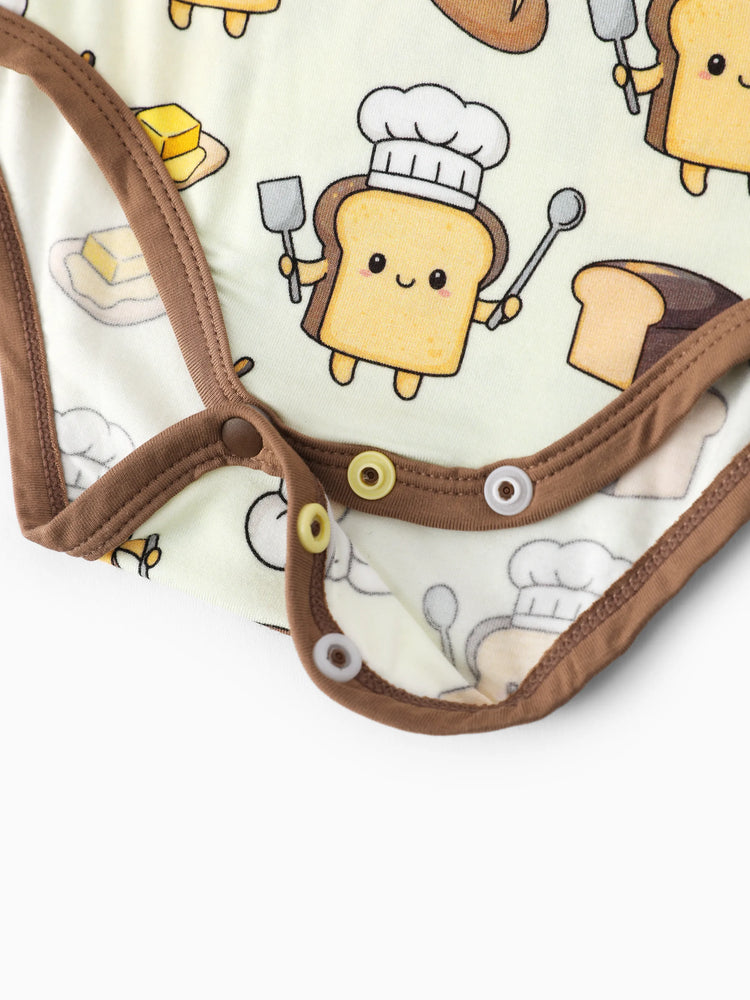 Bamboo Baby Boy/Girl 1pc Allover Print  Bodysuits  Khaki