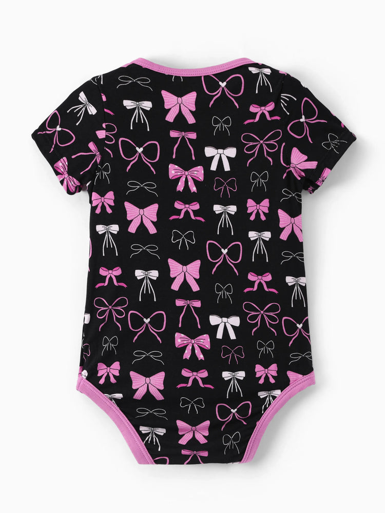 Bamboo Baby Boy/Girl 1pc Allover Print  Bodysuits  Pink purple
