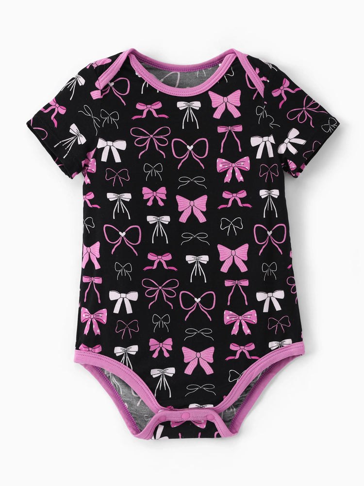 Bamboo Baby Boy/Girl 1pc Allover Print  Bodysuits  Pink purple