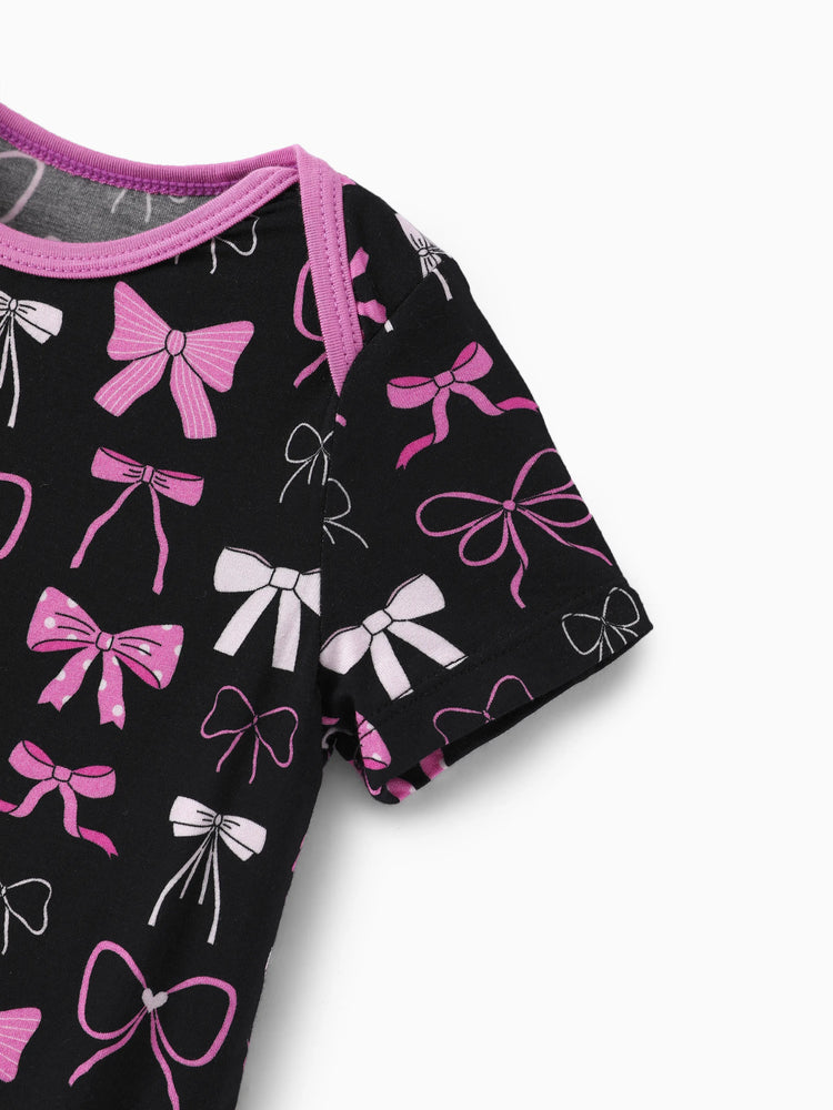 Bamboo Baby Boy/Girl 1pc Allover Print  Bodysuits  Pink purple