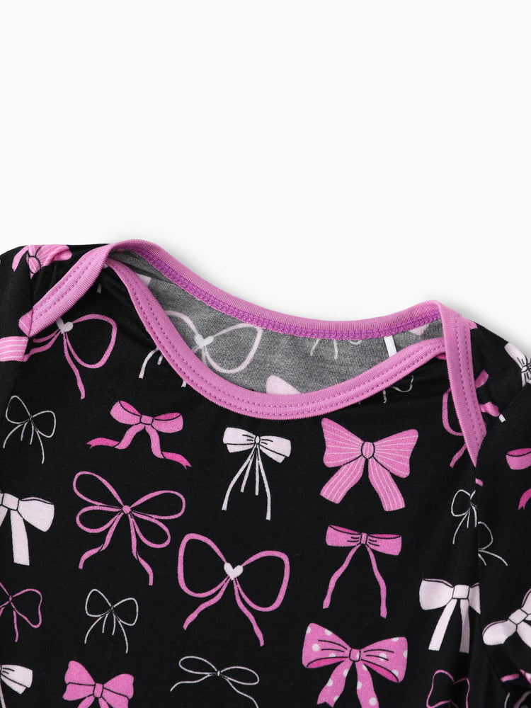 Bamboo Baby Boy/Girl 1pc Allover Print  Bodysuits  Pink purple