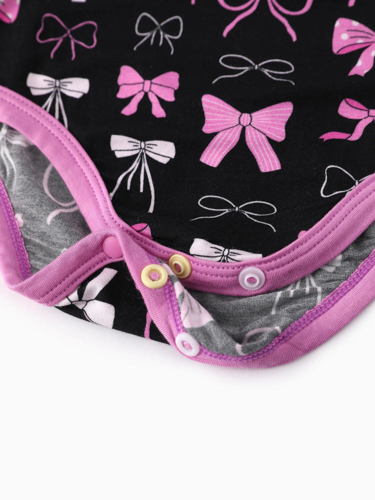 Bamboo Baby Boy/Girl 1pc Allover Print  Bodysuits  Pink purple