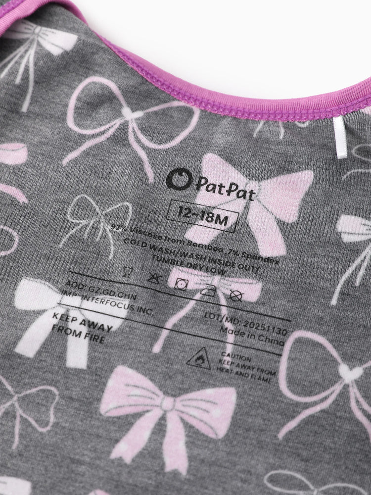 Bamboo Baby Boy/Girl 1pc Allover Print  Bodysuits  Pink purple