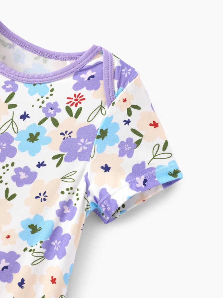 Bamboo Baby Boy/Girl 1pc Allover Print  Bodysuits  Purple