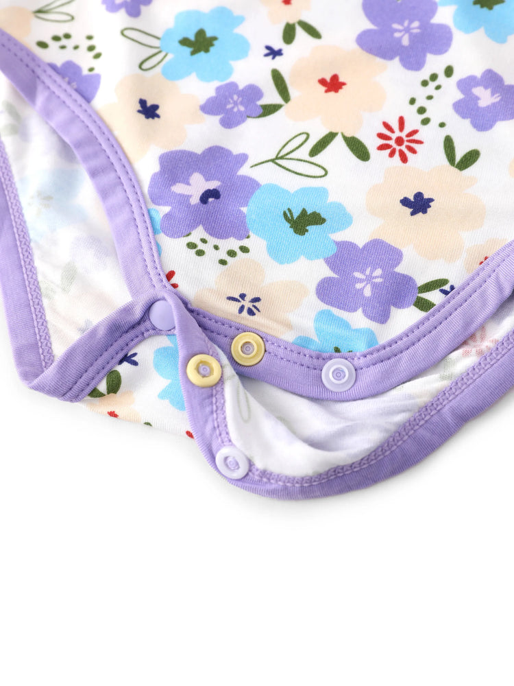 Bamboo Baby Boy/Girl 1pc Allover Print  Bodysuits  Purple