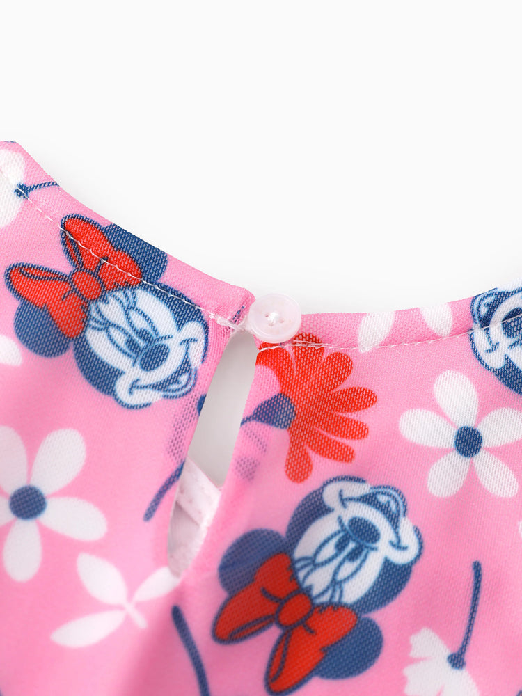 Disney Mickey & Freunde Familienpassende Mickey & Minnie Mouse Blumenmuster-Sets Rot