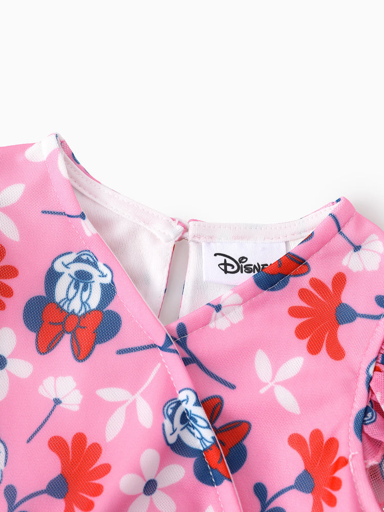 Disney Mickey & Freunde Familienpassende Mickey & Minnie Mouse Blumenmuster-Sets Rot