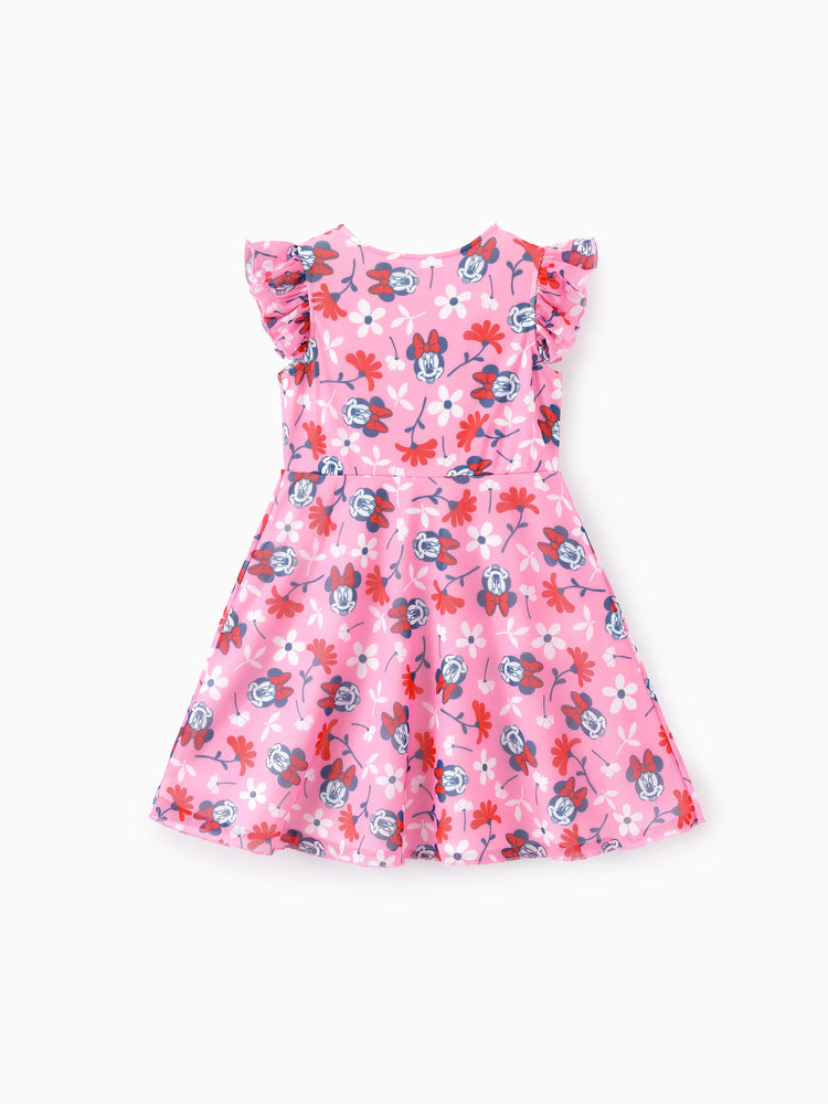 Disney Mickey & Freunde Familienpassende Mickey & Minnie Mouse Blumenmuster-Sets Rot