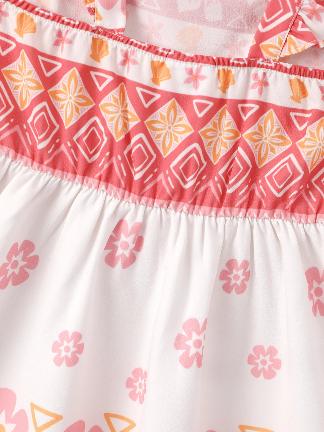 Disney Princess Mommy and Me Moana Floral Dresses with Ruffle Straps for Summer Family Outings & Photos Pink