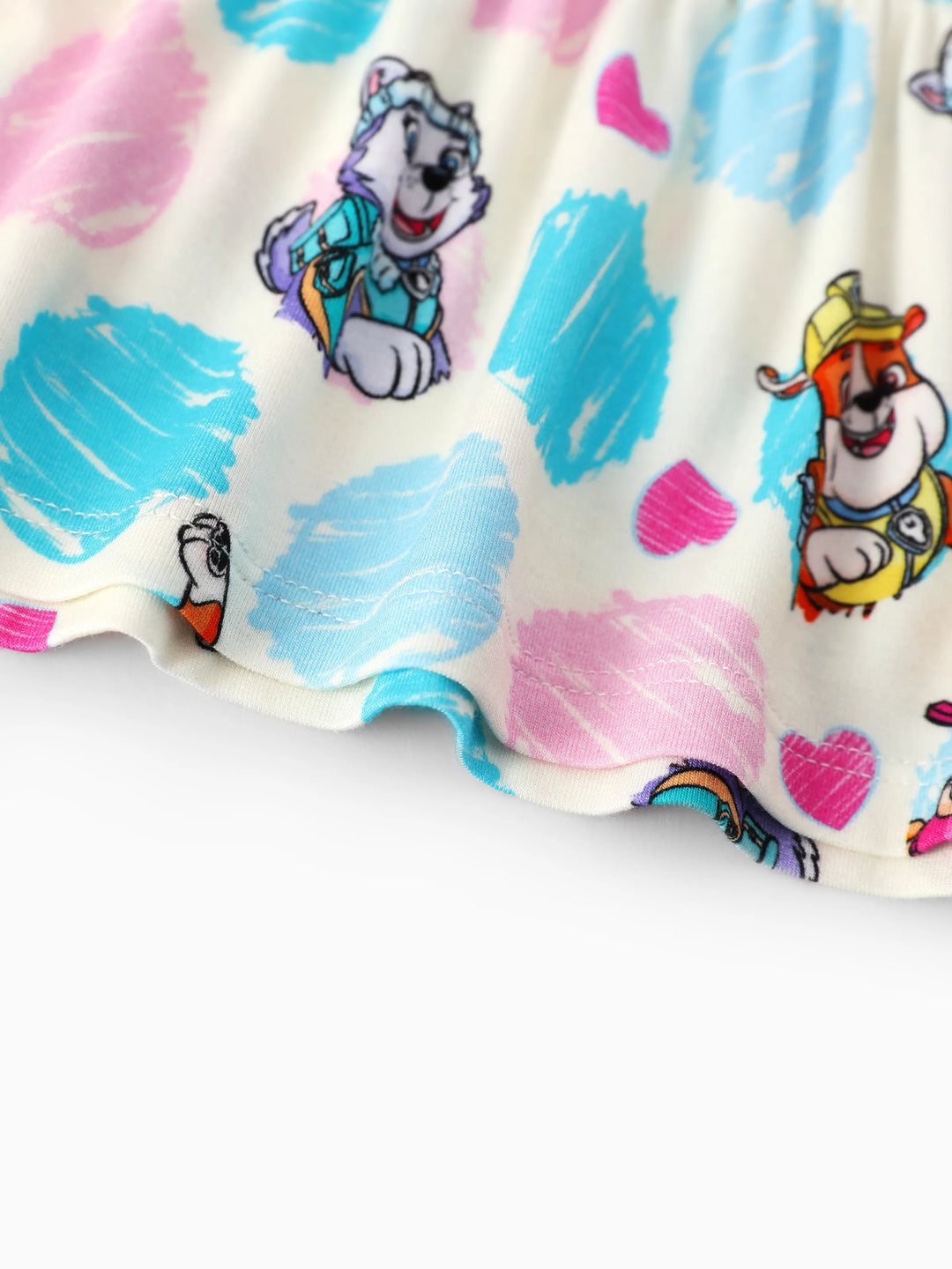 PAW Patrol Conjunto de 2 Piezas para Niña Pequeña de Bambú Top Peplum y Shorts Biker Multicolor