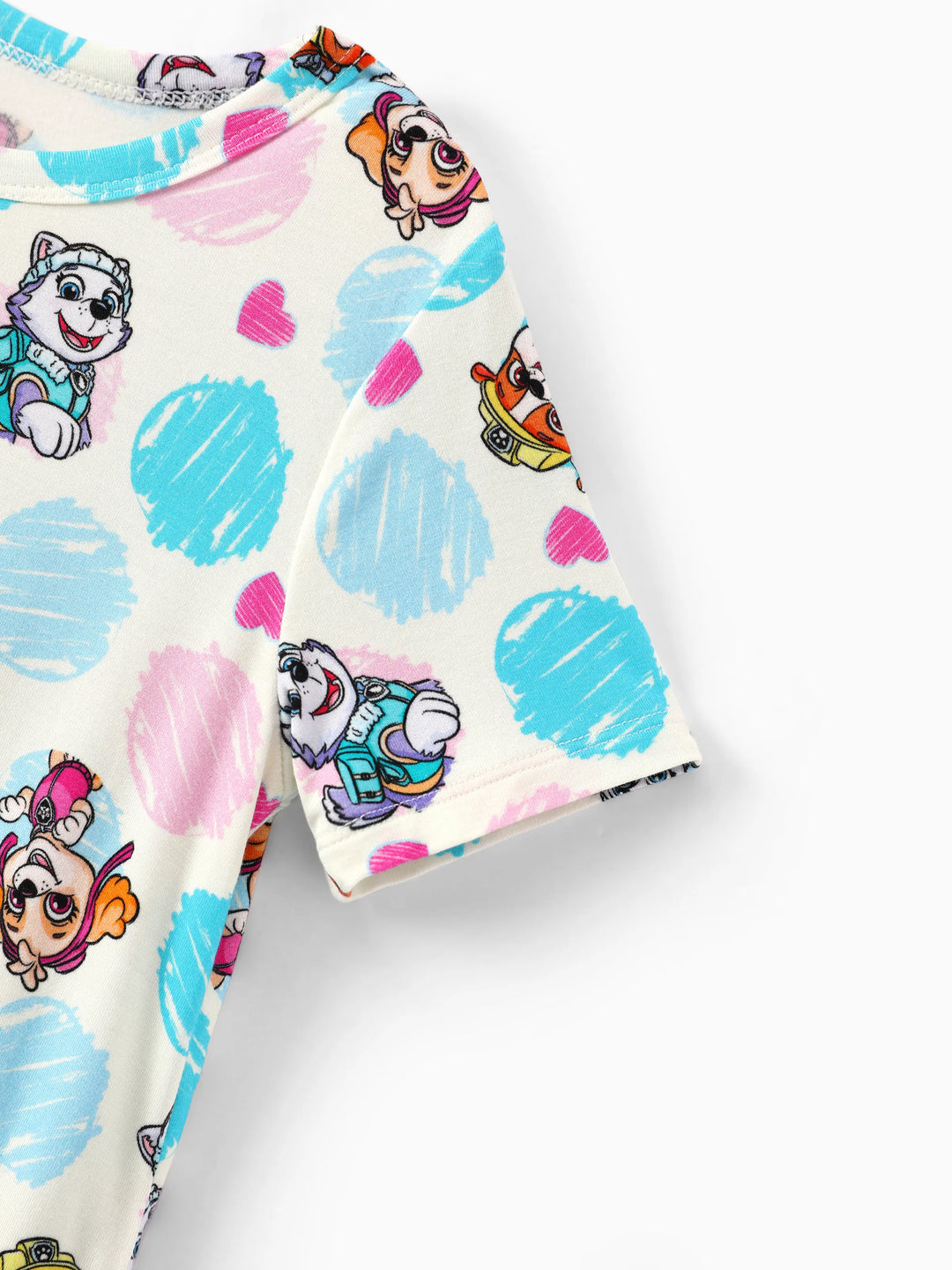 PAW Patrol Conjunto de 2 Piezas para Niña Pequeña de Bambú Top Peplum y Shorts Biker Multicolor